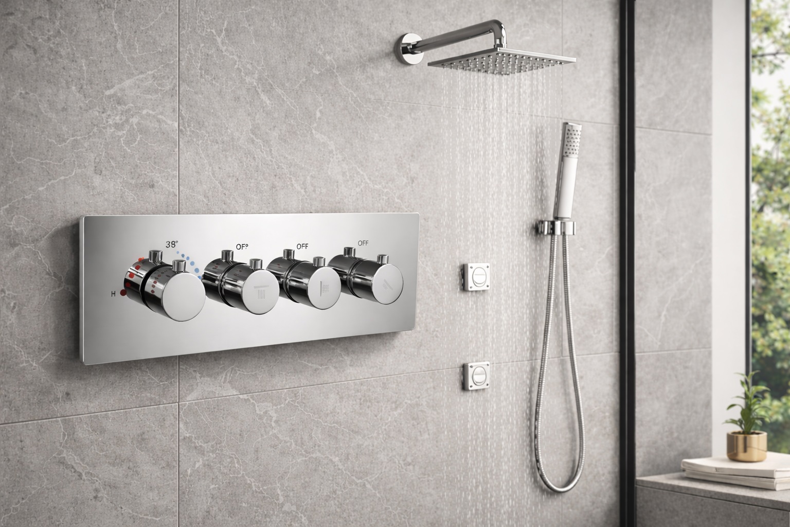 Professional installation of a thermostatic shower valve system